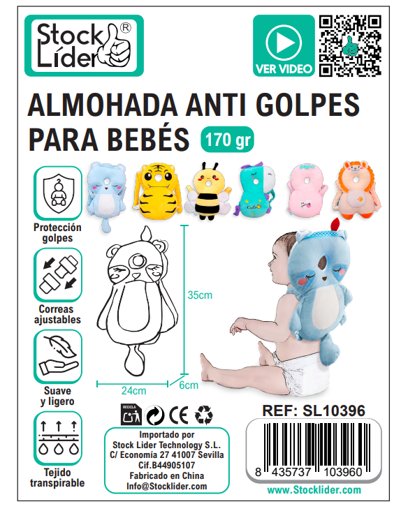 Almohada anti golpes para bebes diversos modelos
